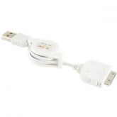 CABO RETRATIL IPHONE / IPOD BRANCO
